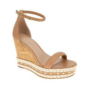 BCBGENERATION Womens Tan Beige 1-1/2" Platform Cork Look Narida Sandal 10 M